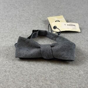 Onassis Skinny Bow Tie Dark Blue Cotton Adjustable Men's NWT Formal 14-18"